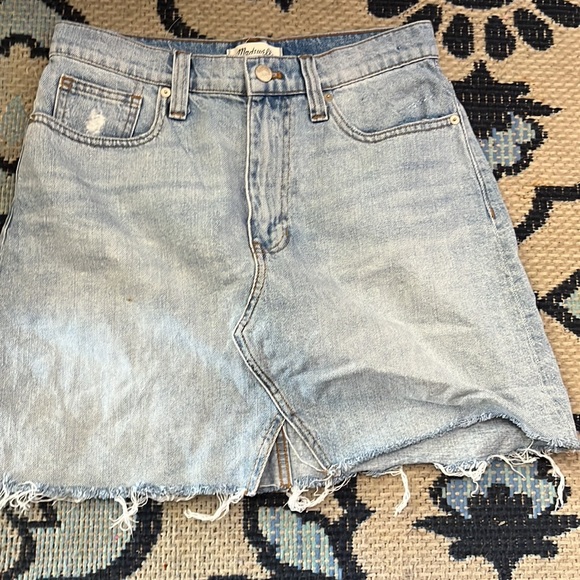Madewell Rigid Denim A-Line Mini Skirt: Cutout Edition - Picture 5 of 8
